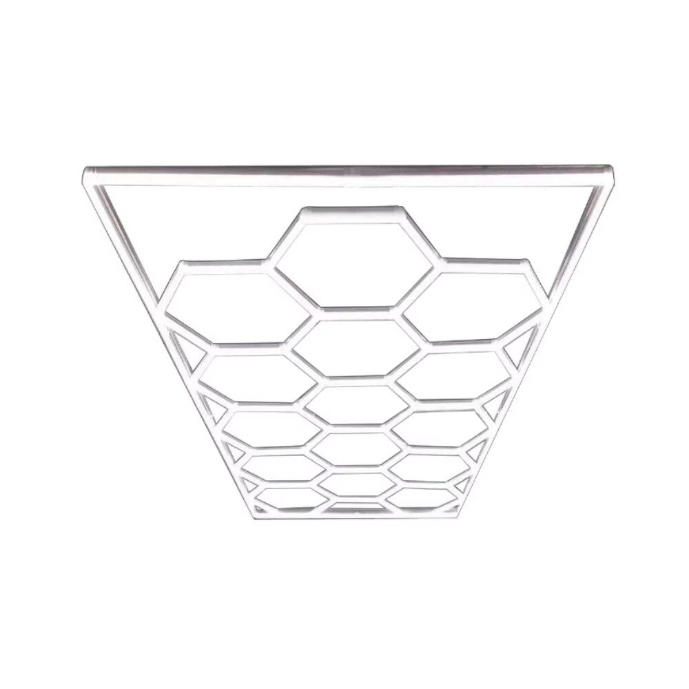 Sistem de Iluminat LED idealStore Hexagonal, Putere 636W, Lumina Alb Rece 6000K, Luminozitate 63600LM, Tensiune Alimentare 220V-240V, Dimensiune 243x483