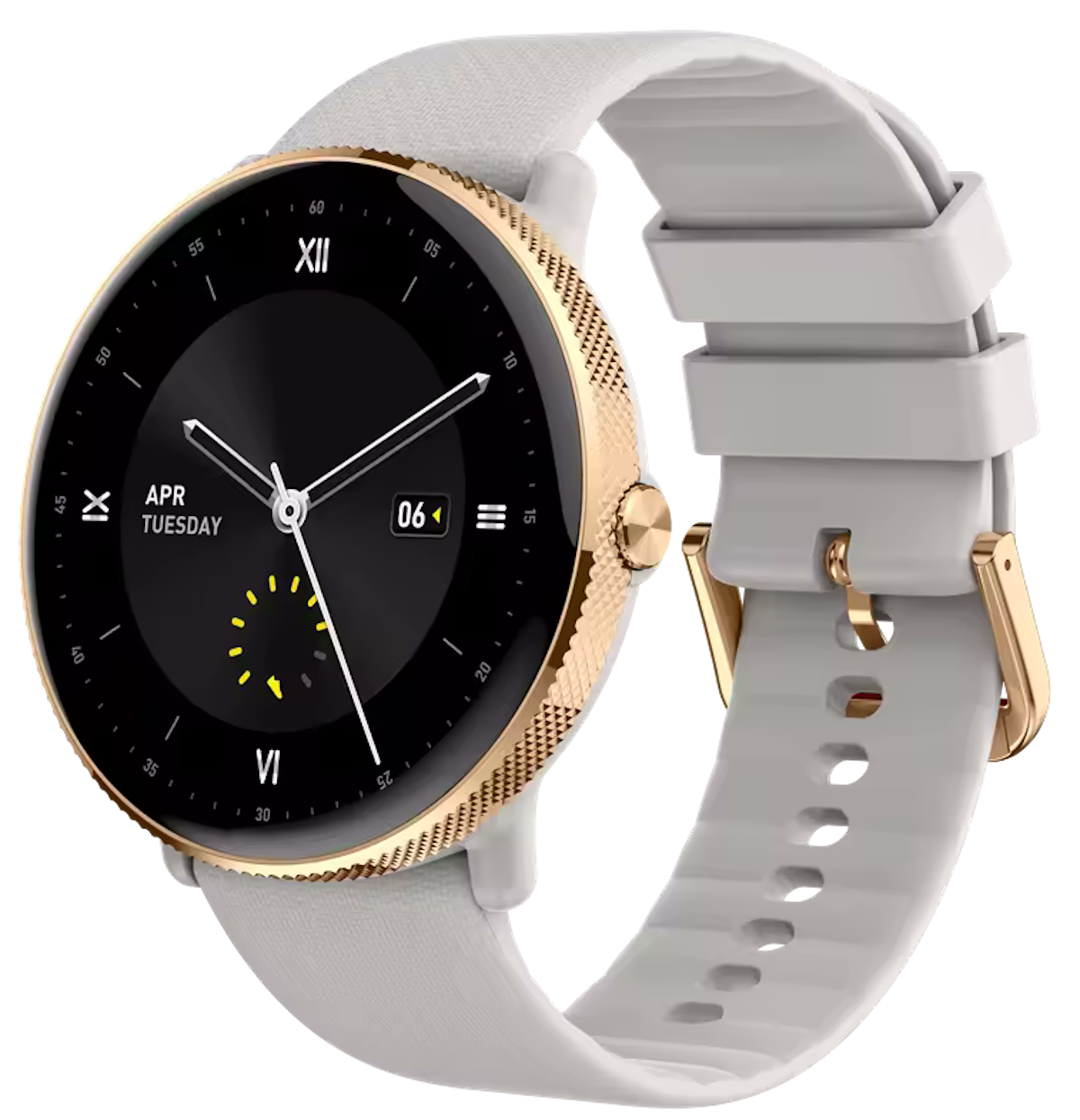 Smartwatch idealSTORE S24Watch, Ecran rotund AMOLED, Apel Bluetooth, Monitorizare Ritm Cardiac si Stare de Sanatate, Multi-Sport, Monitor Somn, Ceas cu afisaj Permanent, Memento Aplicatii Sociale, Senzor Optic Masurare Oxigen, Bratara din Silicon