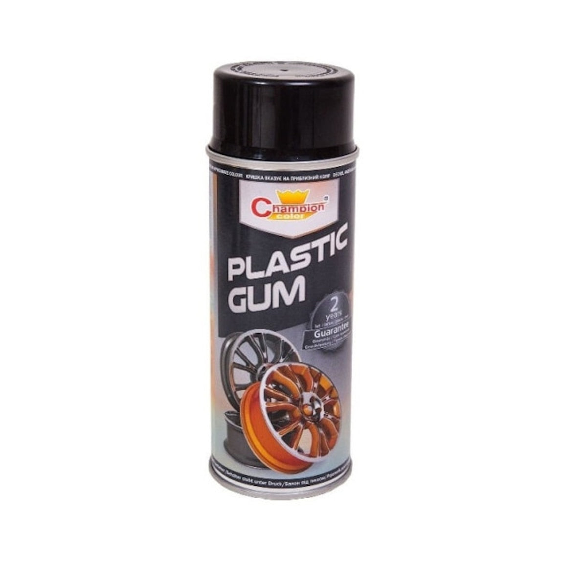 Spray vopsea Cauciucata CHAMPION idealSTORE, Profesional, culoare Negru Lucios, Aderenta Excelenta, Universal de inalta Calitate