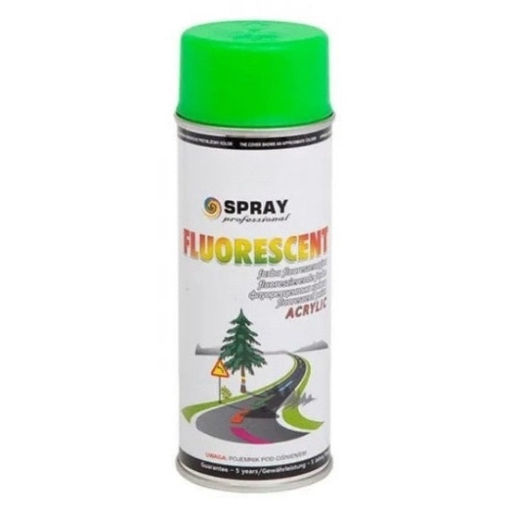 Spray Vopsea Profesional idealStore, Culoare Verde Fluorescent, 400ML