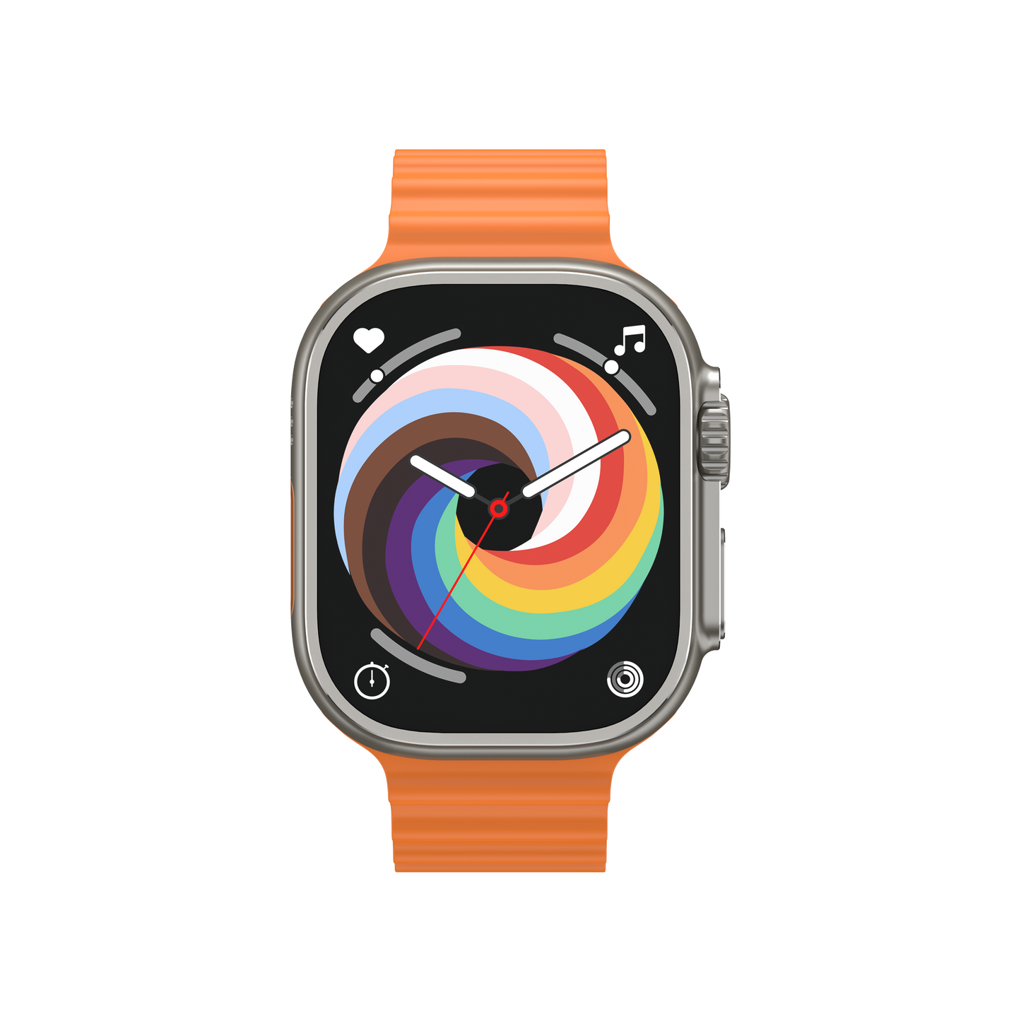 Ceas SmartWatch, DIGZ, Carcasa UltraSlim, 2.2' 49 mm IPS Touch, Apel Bluetooth, Oximetru SpO2, Monitorizare Ritm Cardiac si Tensiune Arteriala, Notificari Apel si Retele Sociale, Multi Sport, Calorii, Portocaliu