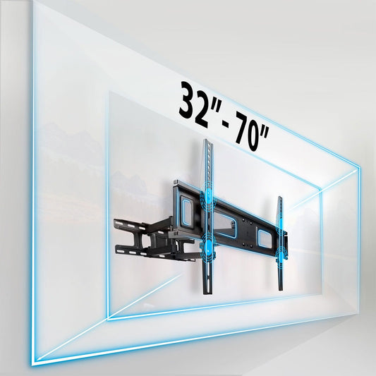 Suport TV idealSTORE, Articulat si Reglabil cu doua brate, Rotatie orizontala 120, Inclinare 8/+12, Sarcina 45 kg