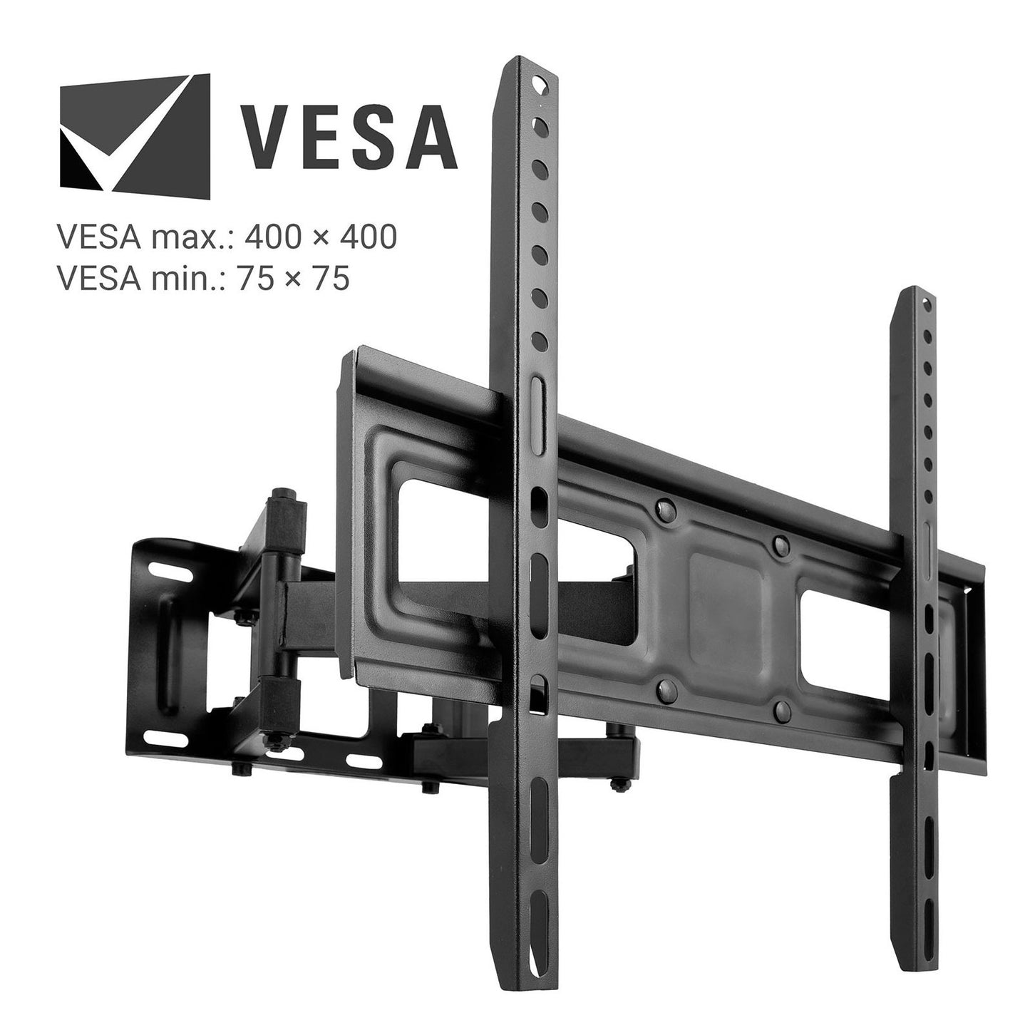 Suport TV idealSTORE Articulat si Reglabil cu doua brate, Rotatie 160°, inclinare –5°/+15°, Sarcina 50 kg