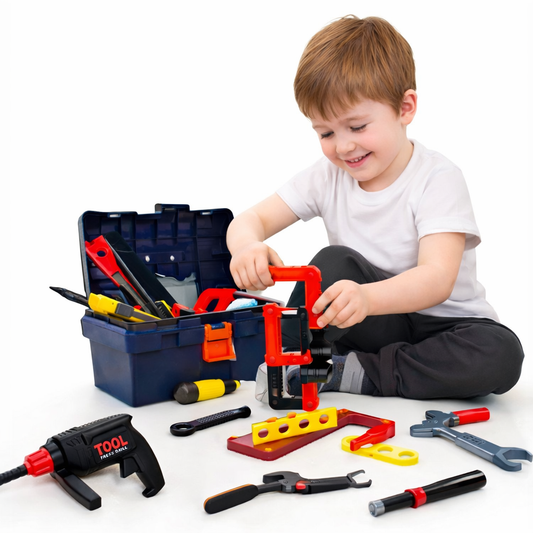 Trusa de scule Micul Mecanic idealSTORE ,Include multiple elemente de bricolaj