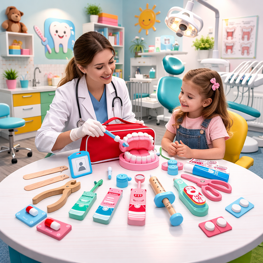 Trusa Medicala din lemn Luxury idealSTORE,Joc Creativ si Interactiv