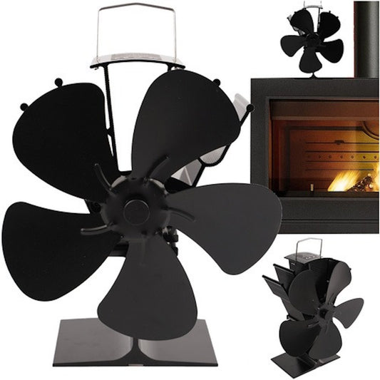 Ventilator semineu 5 lamele idealSTORE fara curent pornire automata aluminiu eficienta termica