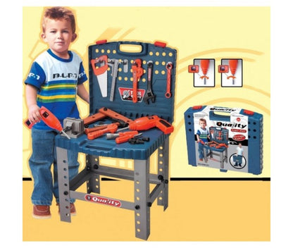 Set banc de scule copii cu bormasina electrica de jucarie - 00822