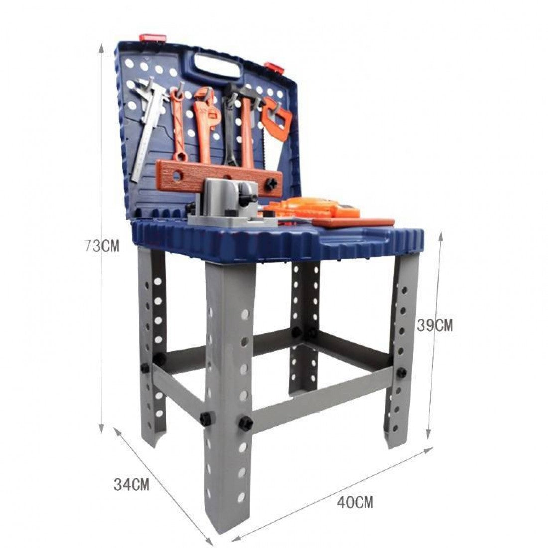 Set banc de scule copii cu bormasina electrica de jucarie - 00822