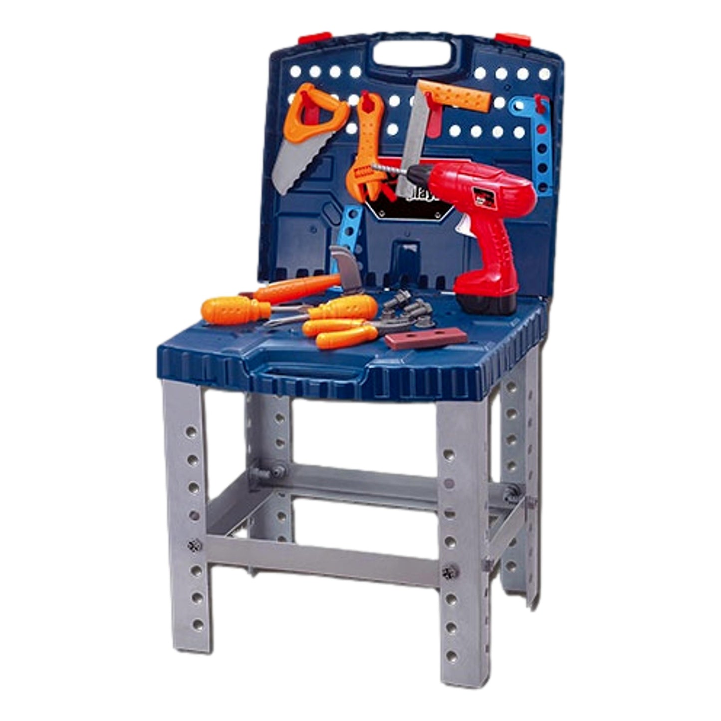 Banc de lucru cu scule pentru copii, 50 accesorii incluse pentru o distractie garantata, Multicolor
