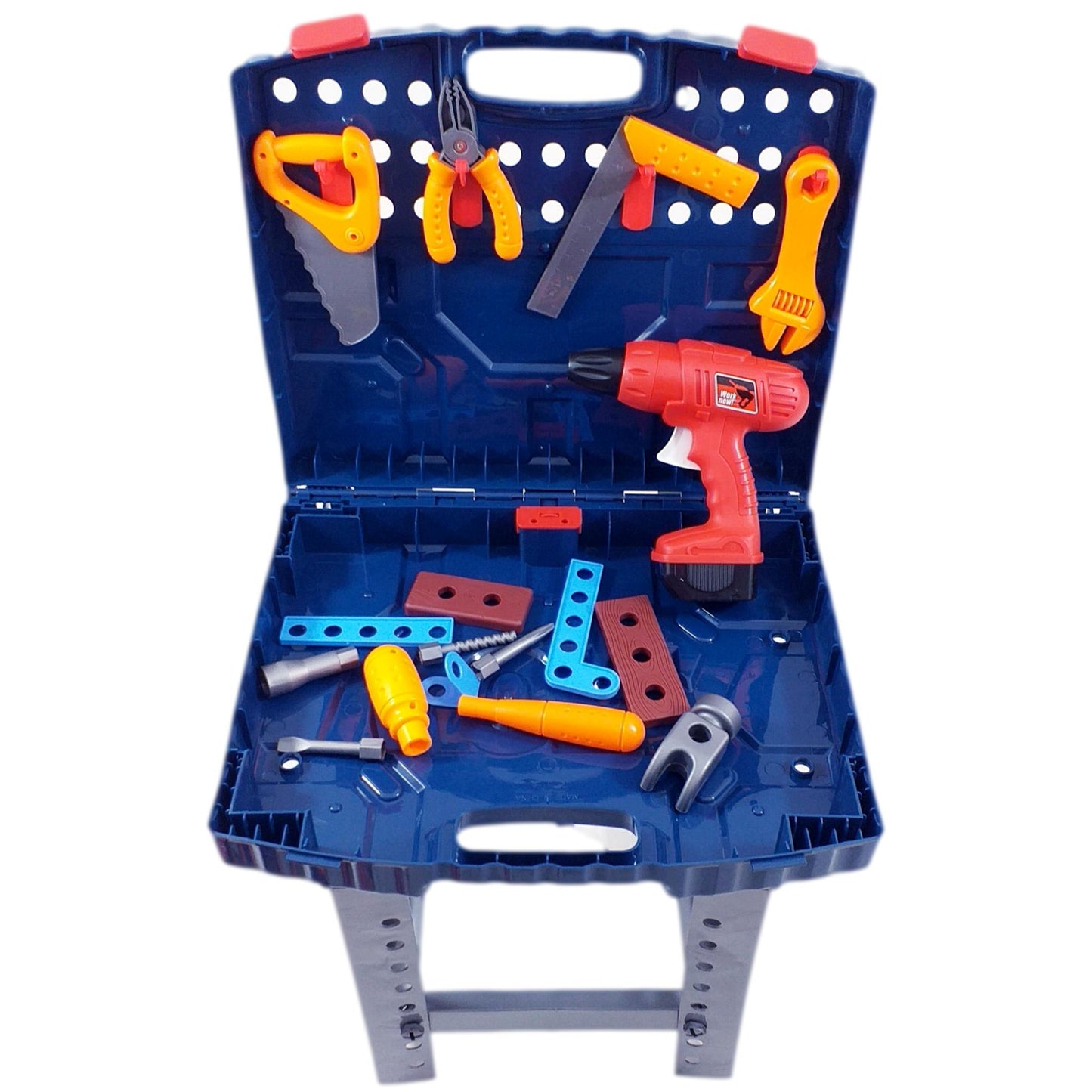 Banc de lucru cu scule pentru copii, 50 accesorii incluse pentru o distractie garantata, Multicolor