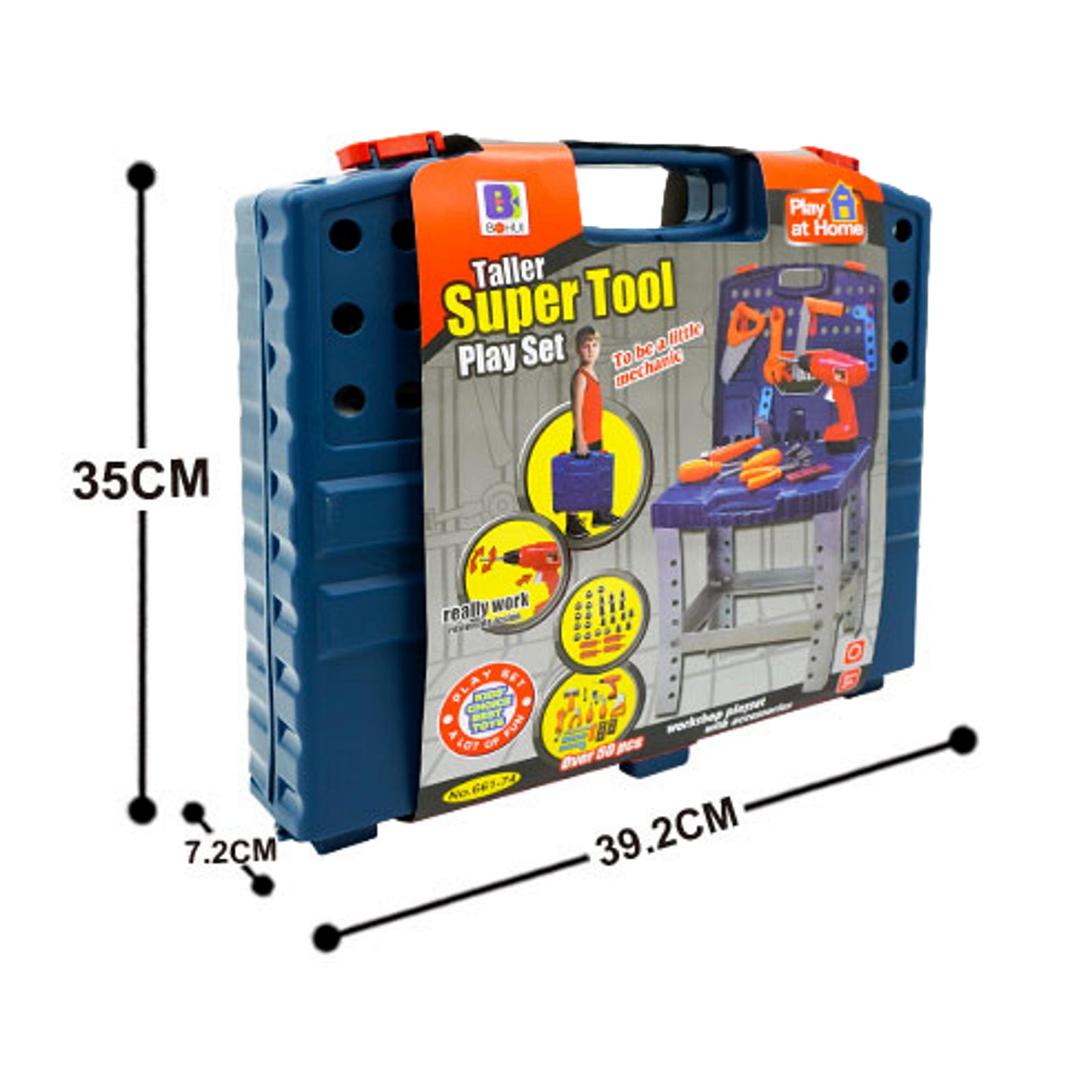 Banc de lucru cu scule pentru copii, 50 accesorii incluse pentru o distractie garantata, Multicolor