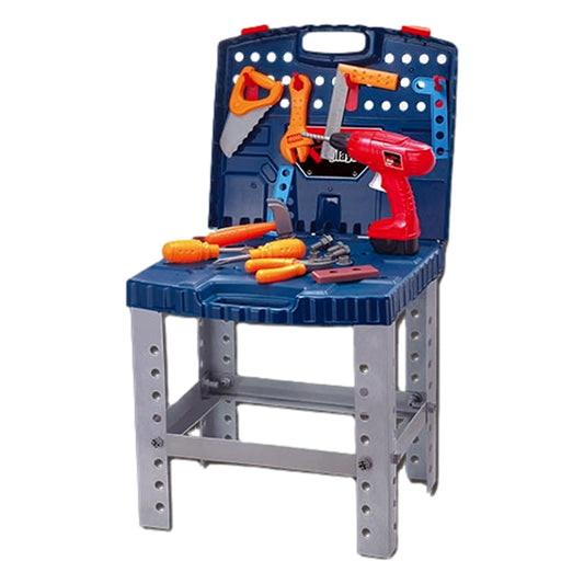 Banc de lucru cu scule pentru copii, 50 accesorii incluse pentru o distractie garantata, Multicolor