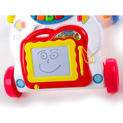 Antepremergator interactiv - centru de activitati multifunctional Music Walker, cu jucarii detasabile, 42 cm x 34 cm x 45 cm