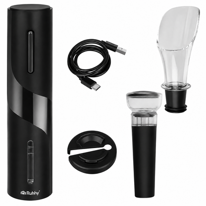 Desfacator electric pentru vin idealSTORE, Acumulator reincarcabil prin cablu USB-C