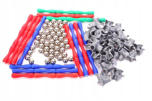 Set constructie idealStore Magic Manetic, compus din 120 piese, Dezvolta Imaginatia, Abilitatile Manuale, Gandirea Spatiala, Se pot crea diverse forme, Multicolor