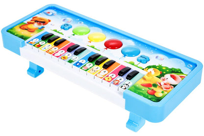 Pian Interactiv IDL, ANIMAL SONG TEACH, Decorat cu o imagine frumoasa ce dezvolta un Sentiment de ritm, Echipat cu Diverse functii ce ofera distractie micutilor, 14 chei Luminoase permit activarea Melodiilor si Sproresc imaginatia, Roz