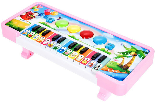 Pian Interactiv IDL, ANIMAL SONG TEACH, Decorat cu o imagine frumoasa ce dezvolta un Sentiment de ritm, Echipat cu Diverse functii ce ofera distractie micutilor, 14 chei Luminoase permit activarea Melodiilor si Sproresc imaginatia, Roz