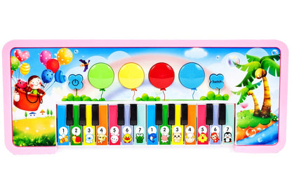 Pian Interactiv IDL, ANIMAL SONG TEACH, Decorat cu o imagine frumoasa ce dezvolta un Sentiment de ritm, Echipat cu Diverse functii ce ofera distractie micutilor, 14 chei Luminoase permit activarea Melodiilor si Sproresc imaginatia, Roz