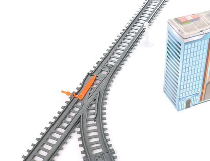 Circuit Trenulet Electric, Locomotiva cu Vagon, Pod Mobil, Tuneluri, Lungime Cale Ferata 366 cm, Efecte Luminoase, Elemente de Decor, 147 x 45.5 cm, Multicolor