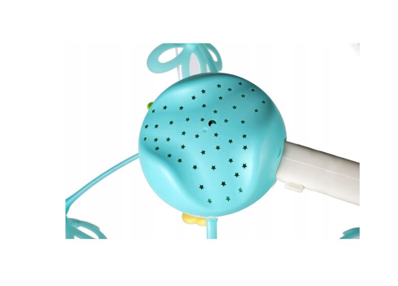 Carusel muzical pentru bebelusi cu telecomanda proiector si 500 de melodii Blue