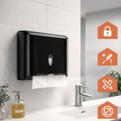 Dozator prosoape hartie IdealStore ABS montare pe perete negru