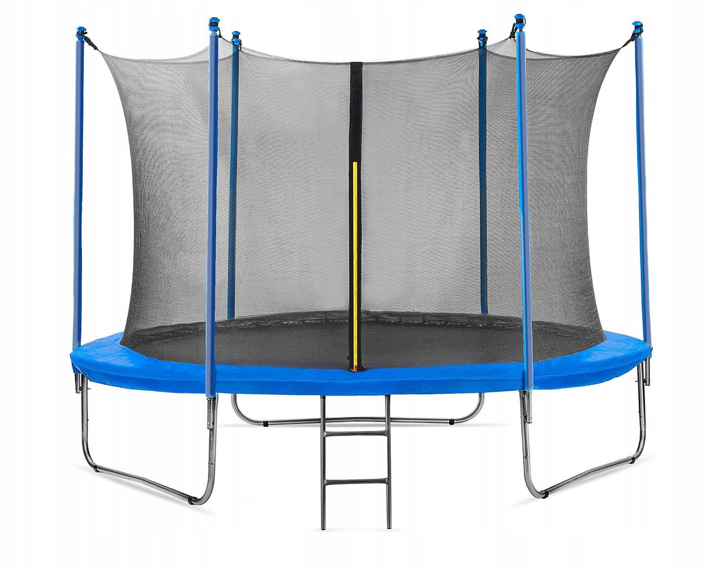 Trambulina pentru copii 305CM 'KinderVIBE din Otel, Scara de Acces inclusa ,Plasa de Protectie, Certificari de siguranta GS, TUV, CE, Multicolora