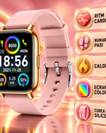 Ceas SmartWatch Gold Star idealSTORE, Ecran TFT 1,69, Android/IOS, Bluetooth, Difuzor-Microfon, Control Muzica, Camera, Apeluri, Norificari, Vreme, Fitness Traker, IP67, Monitorizare Somn, Ritm Cardiac, Tensiune Arteriala, SpO2, Sport, Pedometru