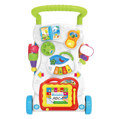 Premergator Jumbo Baby, cu tabla de desenat, multicolor, 34x12x46 cm