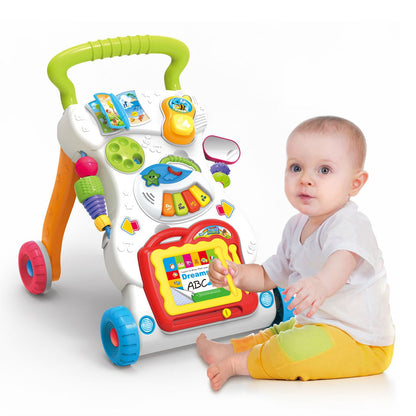 Premergator Jumbo Baby, cu tabla de desenat, multicolor, 34x12x46 cm