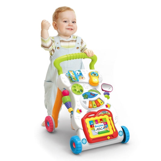 Premergator Jumbo Baby, cu tabla de desenat, multicolor, 34x12x46 cm