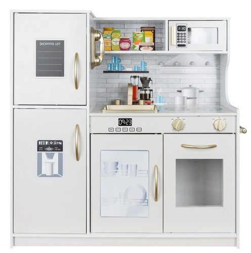 Bucatarie multifunctionala pentru copii, din lemn, Kruzzel,16807, cu lumini