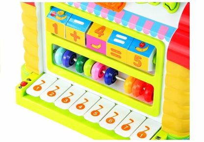 Casuta educativa Happy House, Hola Toys, cu sortator si pian
