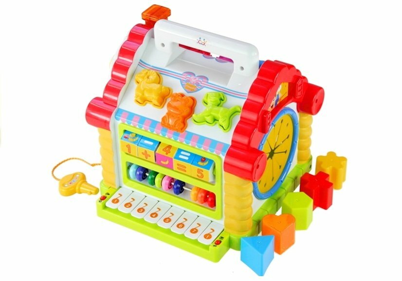 Casuta educativa Happy House, Hola Toys, cu sortator si pian