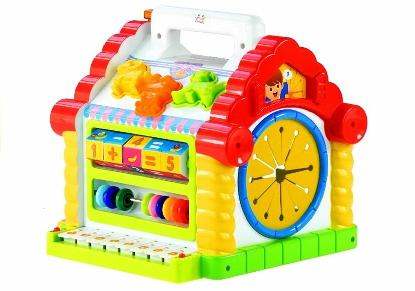Casuta educativa Happy House, Hola Toys, cu sortator si pian