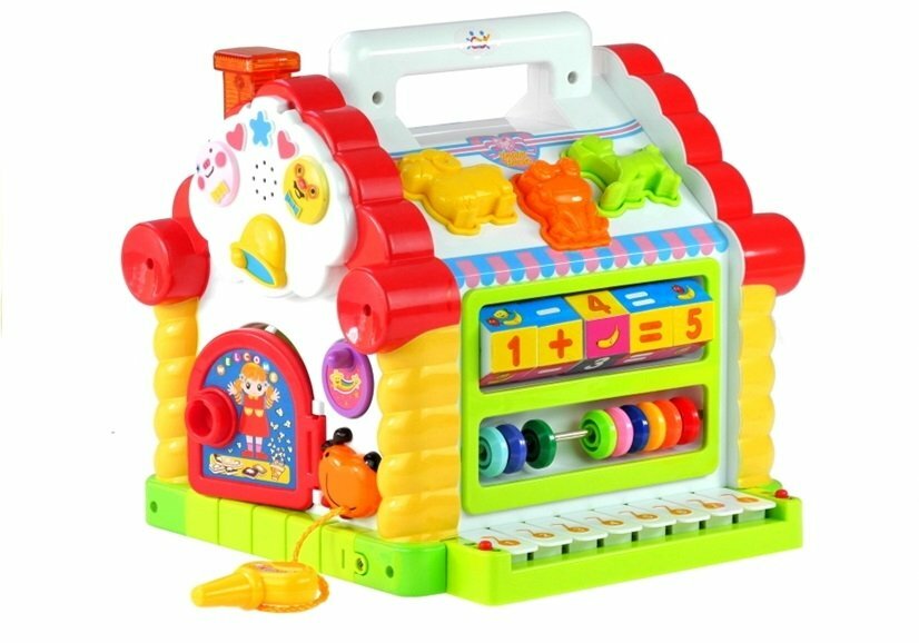 Casuta educativa Happy House, Hola Toys, cu sortator si pian
