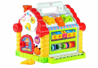 Casuta educativa Happy House, Hola Toys, cu sortator si pian