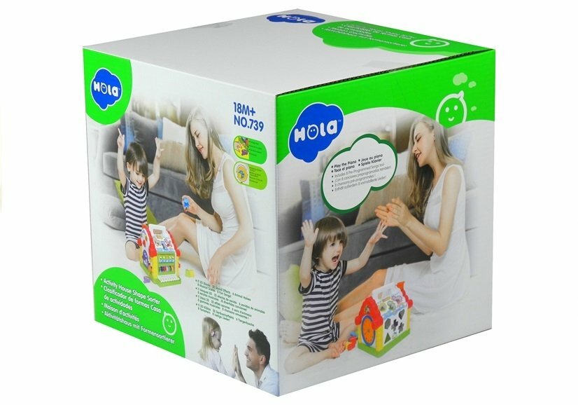 Casuta educativa Happy House, Hola Toys, cu sortator si pian