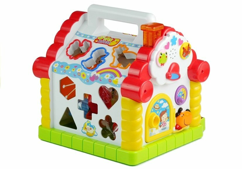 Casuta educativa Happy House, Hola Toys, cu sortator si pian
