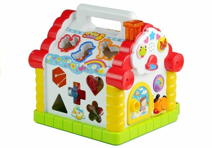 Casuta educativa Happy House, Hola Toys, cu sortator si pian