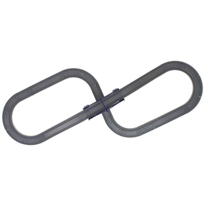 Set Trenulet de Jucarie, PoliceTrain, Locomotiva Electrica, Include Masina de Politie si Elicopter, cu Semne de Circulatie si Politist, 66 Piese, Albastru