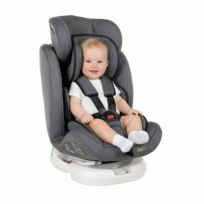 Scaun Auto Profesional Dedicat Pentru Copil, Baby Jolie IBIZA IDL Collection, 3 grupe de greutate 0-36 Kg, Rotire 360 Grade, Centuri de Siguranta in 5 Puncte, Reglarea Inaltimii, Tetierei, Spatarului, Gri
