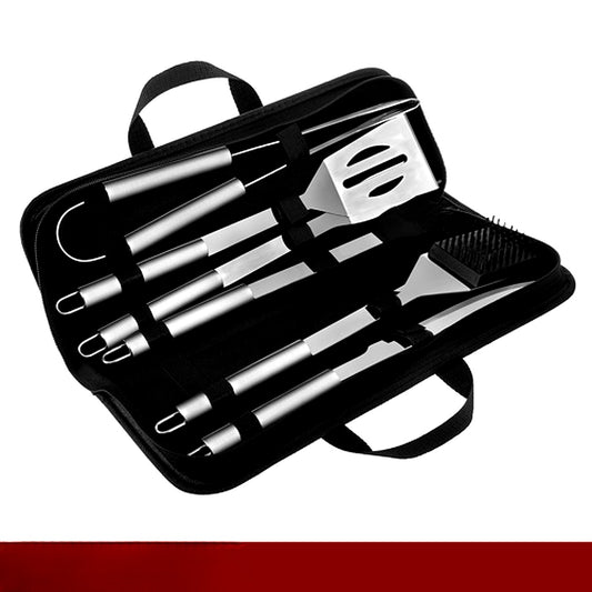 Set 6 ustensile si accesorii pentru gratar GrillMixx idealSTORE, Fabricate din otel inoxidabil