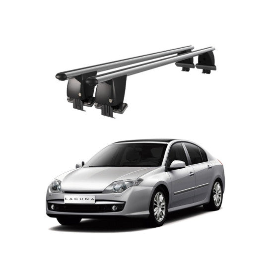 Bare transversale portbagaj Renault Laguna III 2008+ idealSTORE, aluminiu, plafon neted, argintii