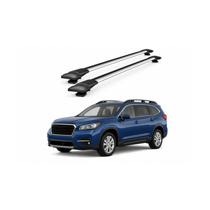 Bare Portbagaj Transversale idealSTORE pentru Subaru Ascent SUV 2019-, 96-100 cm, Aluminiu, T-slot, Aerodinamice, Rezistenta la Coroziune, Sarcina Maxima 75 kg