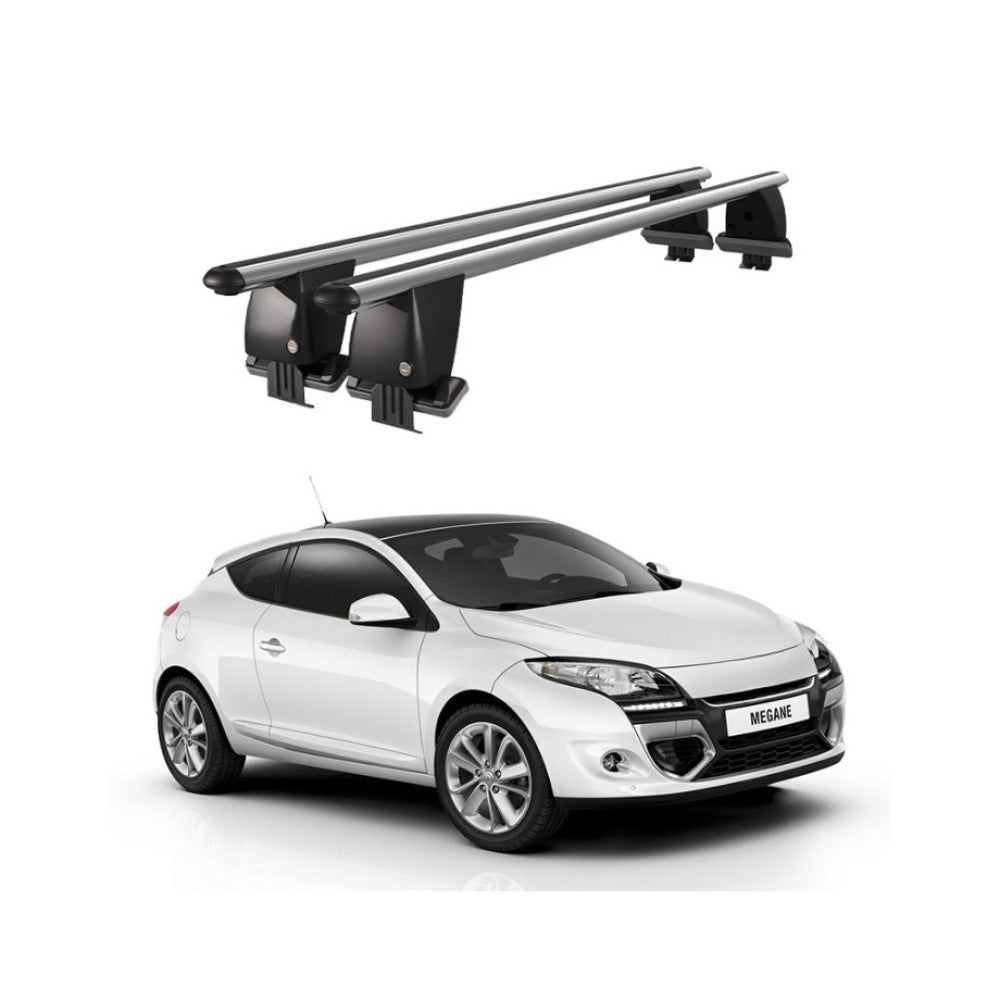 Bare transversale portbagaj Renault Megane Coupe 2009+ idealSTORE, aluminiu, plafon neted, argintii