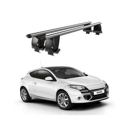 Bare transversale portbagaj Renault Megane Coupe 2009+ idealSTORE, aluminiu, plafon neted, argintii