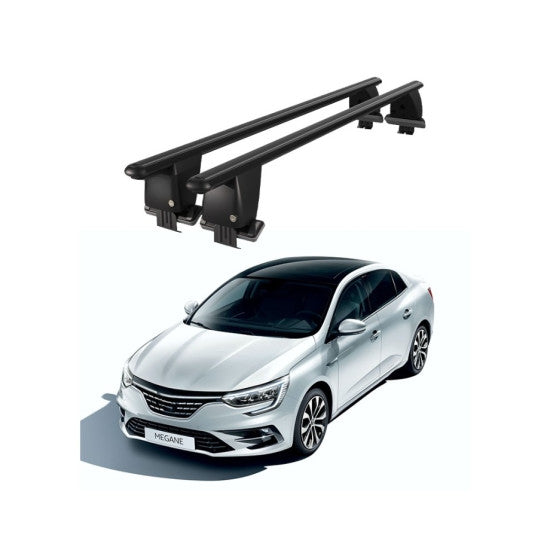 Bare transversale portbagaj Renault Megane IV Grand Coupe 2017+ idealSTORE, aluminiu, plafon neted, negre