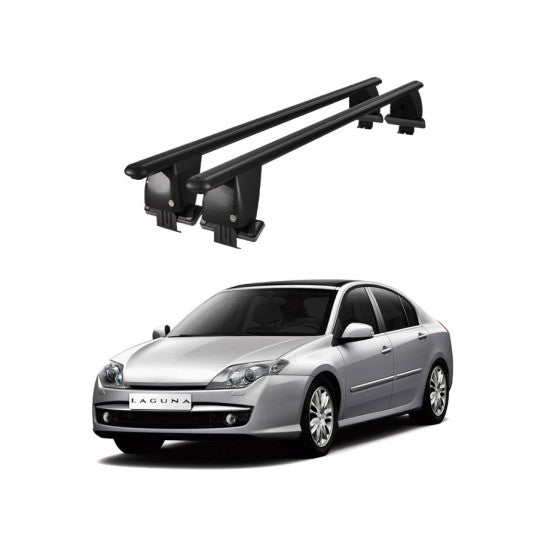 Bare transversale portbagaj Renault Laguna III 2008+ idealSTORE, aluminiu, plafon neted, negru