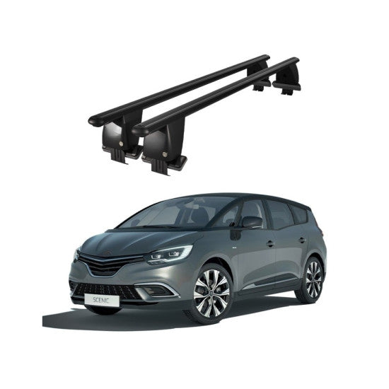 Bare transversale portbagaj Renault Scenic 2017+ idealSTORE, aluminiu, plafon neted, negru
