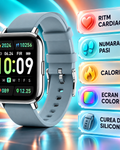 Ceas SmartWatch Gray Star idealSTORE, Ecran TFT 1, 69, Android/IOS, Bluetooth, Difuzor-Microfon, Control Muzica, Camera, Apeluri, Norificari, Vreme, Fitness Traker, IP67, Monitorizare Somn, Ritm Cardiac, Tensiune Arteriala, SpO2, Sport, Pedometru